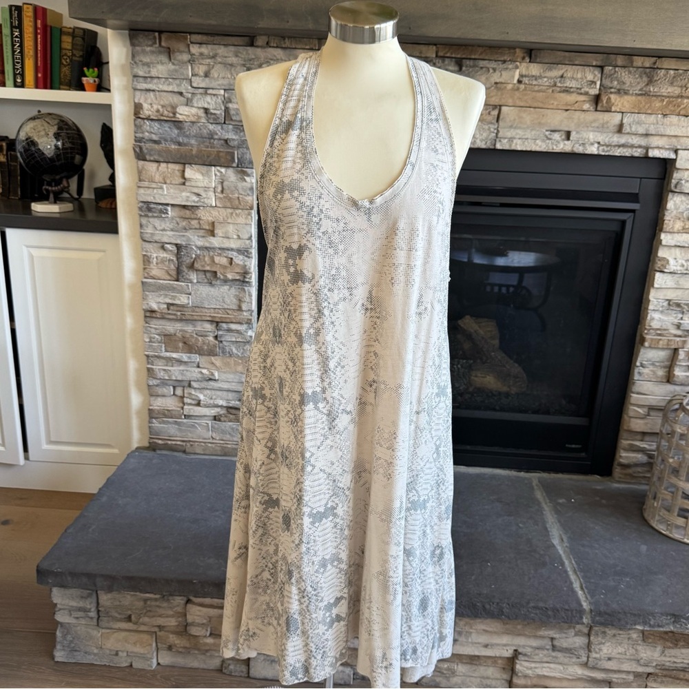 Rebecca Taylor Gray Sleeveless Halter Racer Back Sundress